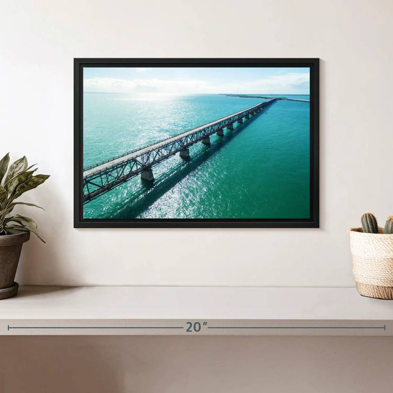 Pont des Florida Keys, Cadre flottant noir, 13 po x 9 po