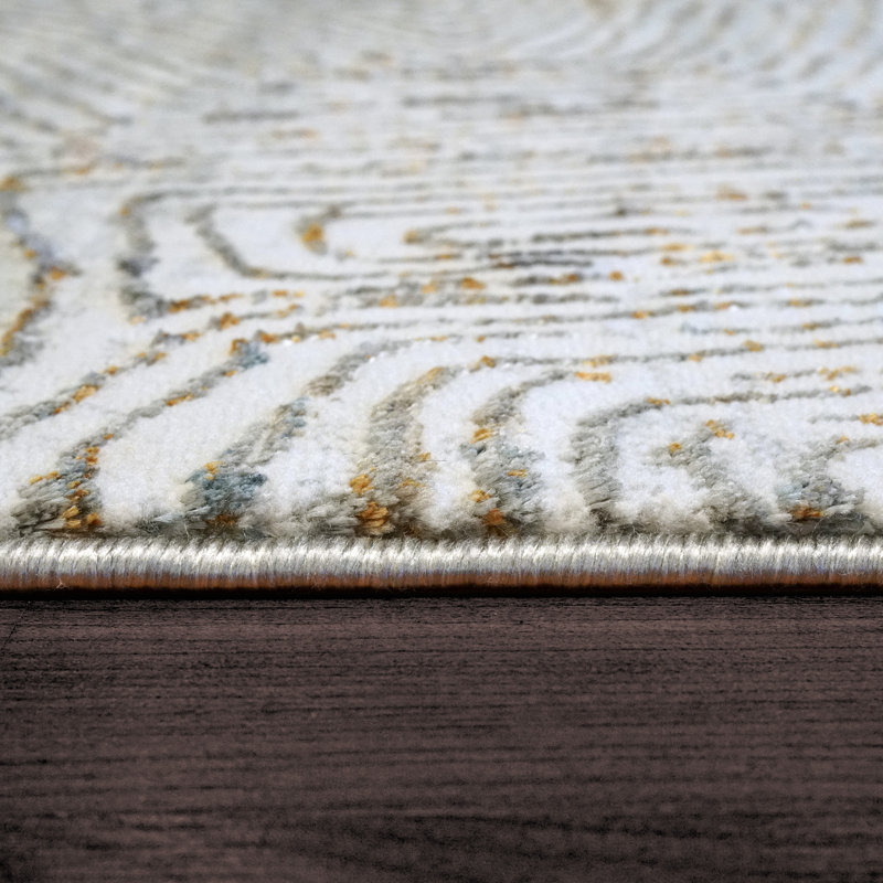 Tapis gris Bireuen, Rectangle 5 pi 3 po x 7 pi 7 po