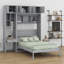 Lit escamotable mural avec bureau, armoire supérieure et tablettes de rangement-1787628381-1787628383