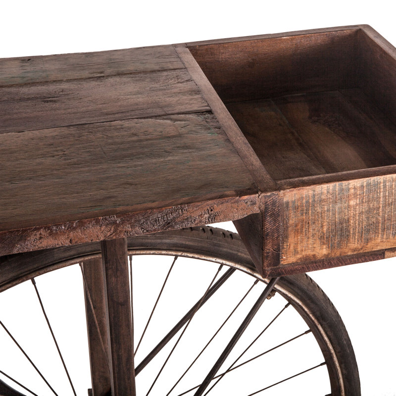 71'' Solid Wood Top Console Table