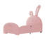 Charmant lit plateforme en forme de lapin avec tête de lit et pied de lit, parfait pour créer une ambiance de chambre à coucher magique-1049434585