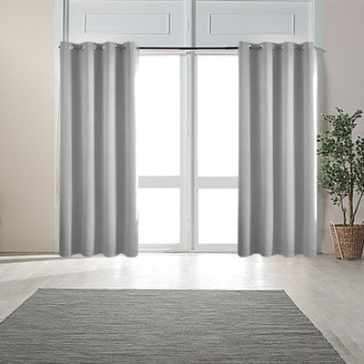 Paire de rideaux avec rideaux superposés de l 63 po x L 52 po pour chambre à coucher