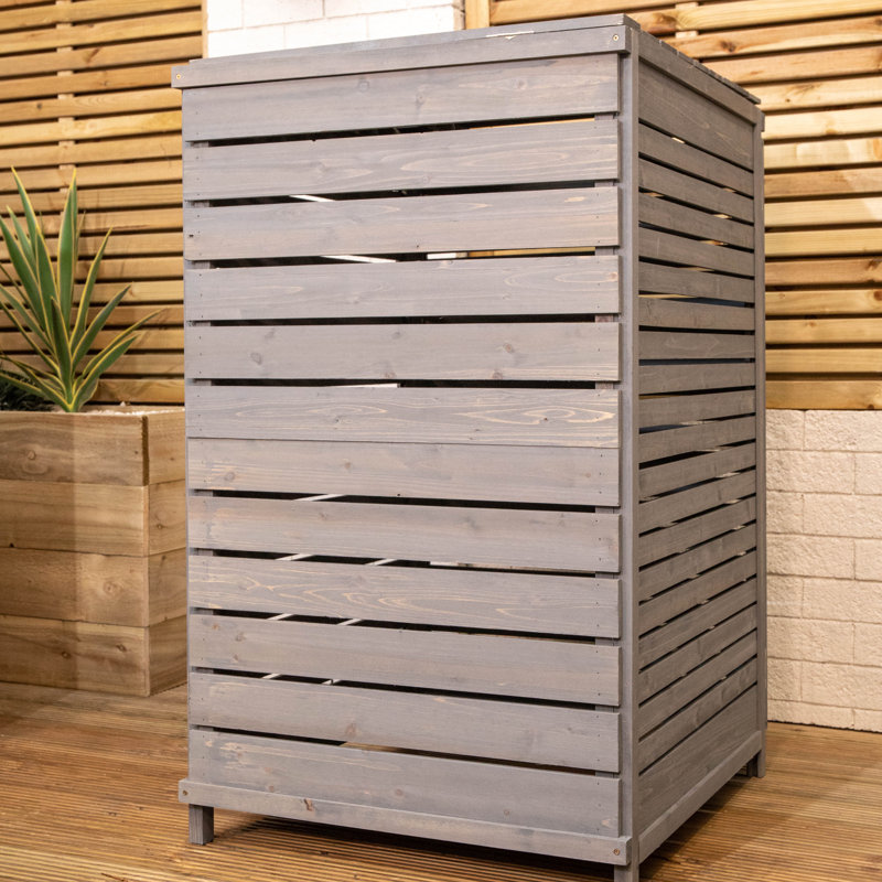 Pack of 2 Grey Washed Back Panels Only for SA-BINS2 Single Bin Storage