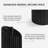 Wooden Paper Towel Holder with Fluted Design for Kitchen and Table Decor, Anti Skid Base, Eco Friendly Mango Wood & Metal Rod - Black / Black-665833094-665833114