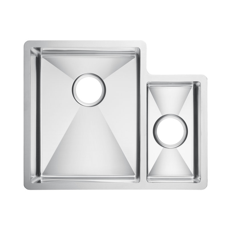 Fennel 23'' L Double Bowl Stainless Steel Kitchen Sink
