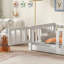 Lit simple en bois d'hévéa-474111566