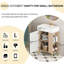 Meuble-lavabo compact de 21,6 po, armoire à fermeture en douceur, tablette latérale ouverte à droite et tablettes de lavabo teintées, fini pour