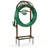 Heavy Duty Freestanding Garden Hose Holder with Storage Basket,4 Ground Spikes Stable Water Hose Hanger Rack,Bronze for Yard,Lawn & Farm