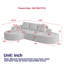Canapé incurvé, ensemble de canapé modulaire revêtu de chenille, canapé modulaire en L 108,5 po-2027825217-2024172074