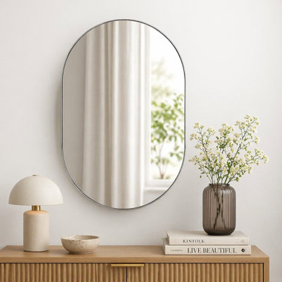 Metal Oval Mirror