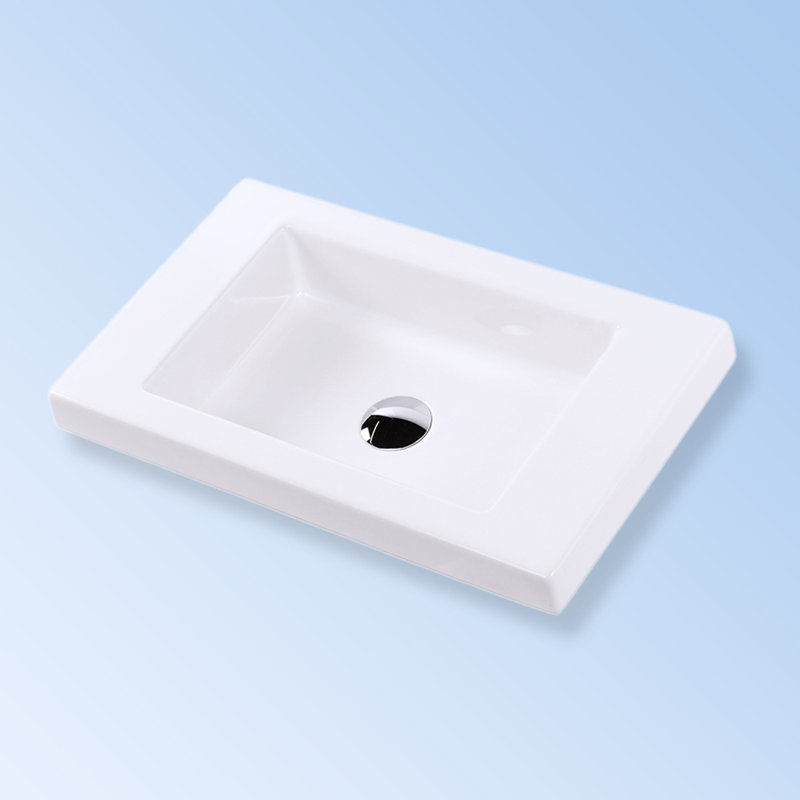 Dimini 23.75'' L Bathroom Sink, Wall Mounted Faucet