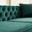 Canapé capitonné moderne de luxe l 86 po avec 2 pièces de coussins décoratifs pour le salon, la chambre à coucher, couleur verte-1350679133