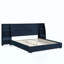 Base de lit plateforme avec rangement moderne, tête de lit en velours brillant avec bibliothèques latérales et tiroir, matelas non inclus-1061938742-1061938741