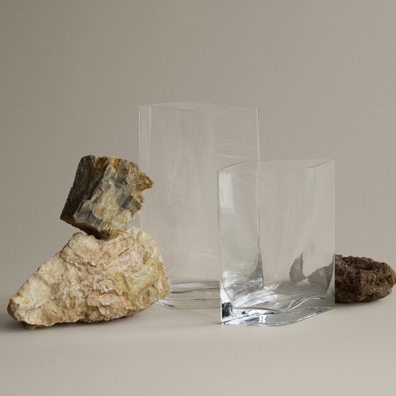DUASIS Sculptural Glass Vase - Medium, Small