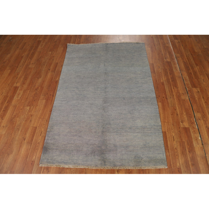 Handmade Grey Gabbeh Modern Rug 4x6