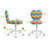  Swivel Kids Desk Chair, Heart Shaped Fluffy Kids Office Chair Vanity Chairs Comfy Swivel Computer Rolling Chair for Study Bedroom Reading & Vanity,Rainbow-963501449-963501451