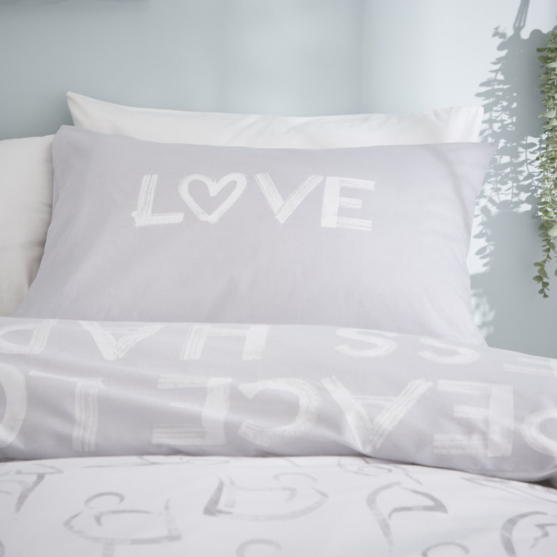 Peace And Yoga Easy Care Duvet Set, Double - 2 Standard Pillowcases