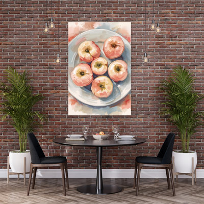 «Rustic Baked Apples Rustic Contemporary Autumn Fruit», reproduction d'art murale