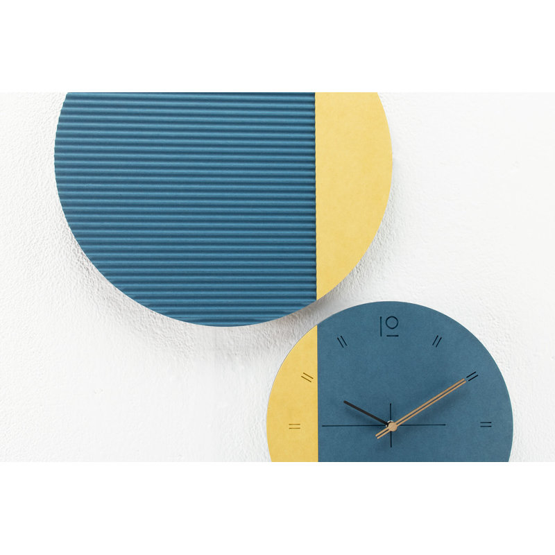 THE BLACK SYMBIOSIS 55cm Silent Wall Clock, Blue