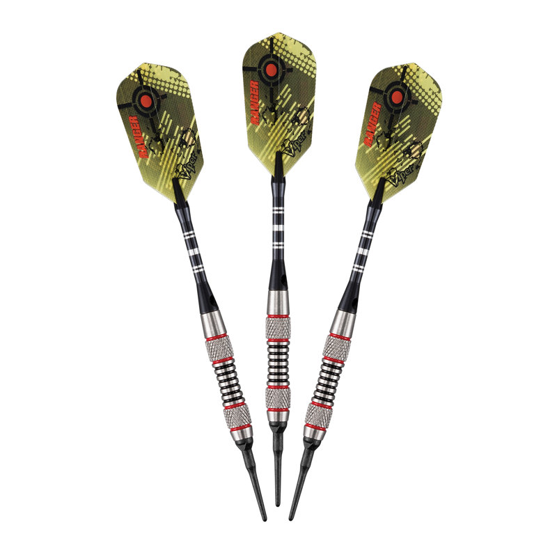 Fléchette à pointe doux ranger Viper, 10 anneaux noirs et rouges - 18 grammes