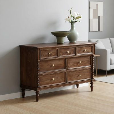 All-solid wood multi-drawer storage sideboard