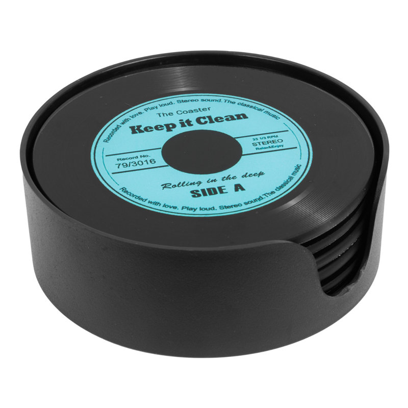 Glass Round 6 Piece Coaster Set