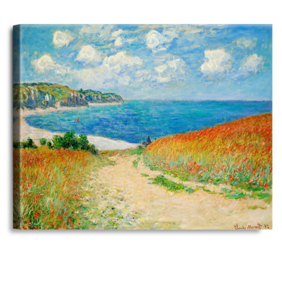 Path in the Wheat Fields at Pourville by Claude Monet The World Classic Art Reproductions, Giclee Canvas Prints Wall Art for Home Decor, inches