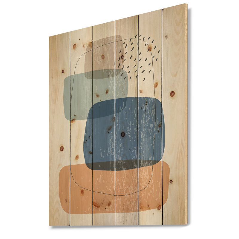 Compositions élémentaires et géométriques minimalistes XX XX XX XXI - reproduction d'art sur bois sans cadre
