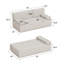 Canapé-lit 79 po en tissu multifonctionnel, canapé-lit convertible avec coussin de soutien en mousse pour appartement et studio-230413790