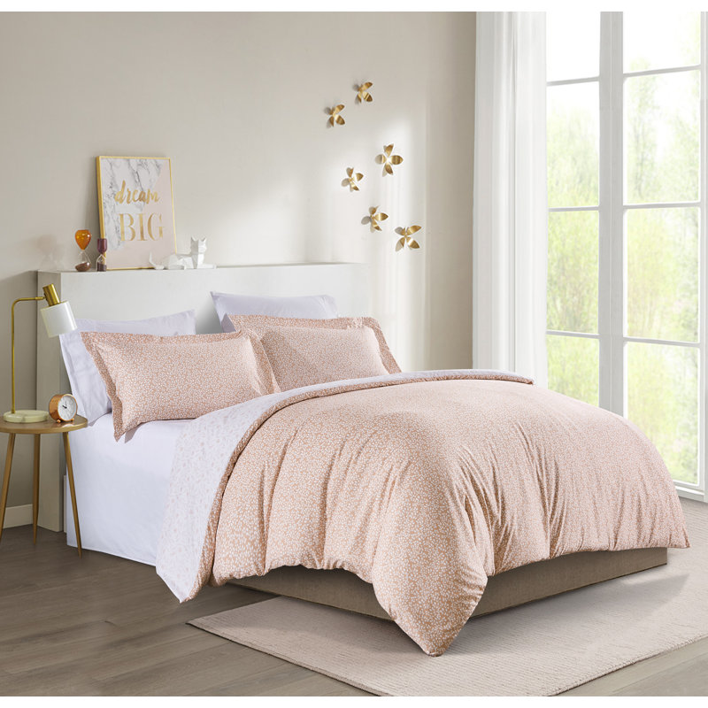 Ensemble de housse de couette réversible en microfibre 3 pièces Derl, Housse de couette très grand + 2 très grandes ta