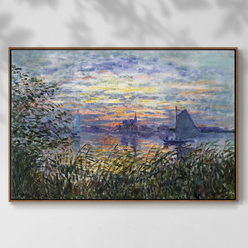 " Sunset On The Seine, 1874 ", Walnut, 27" H x 41" W x 2" D