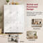Garde-manger autoportant Farmhouse avec tablettes réglables, plateaux et tiroirs coulissants, grande armoire de rangement-29381599