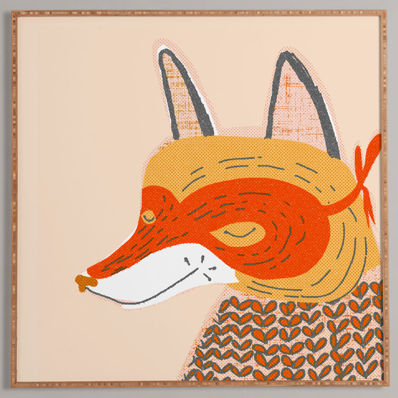 « mr fox-picture », impression sur bois, H 20" x l 20" x P 1"