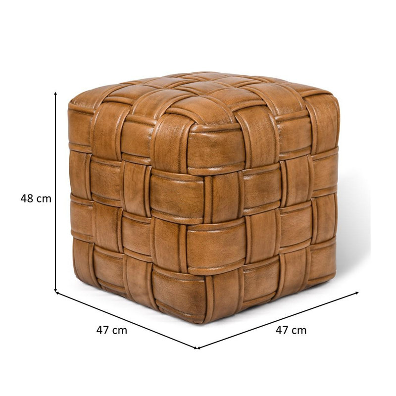 47cm Wide Geometric Accent Stool Ottoman