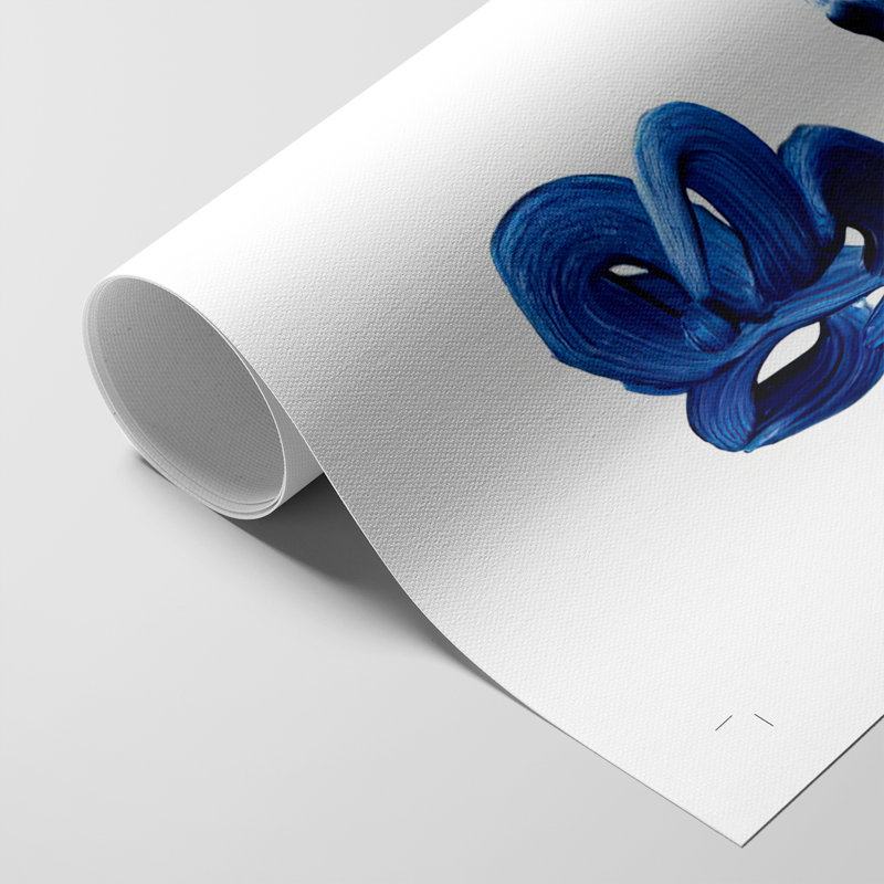 Indigo Brush Blooms II - Impression sur toile seulement - NON CADRE, H 48 po x l 32 po