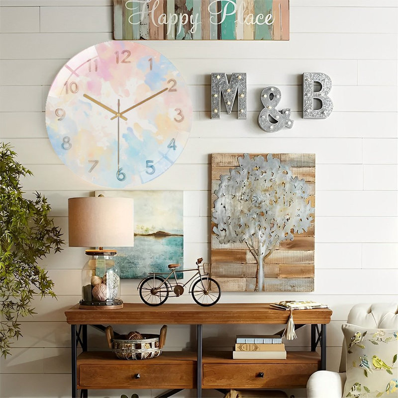 Horloge murale pastel 12 po