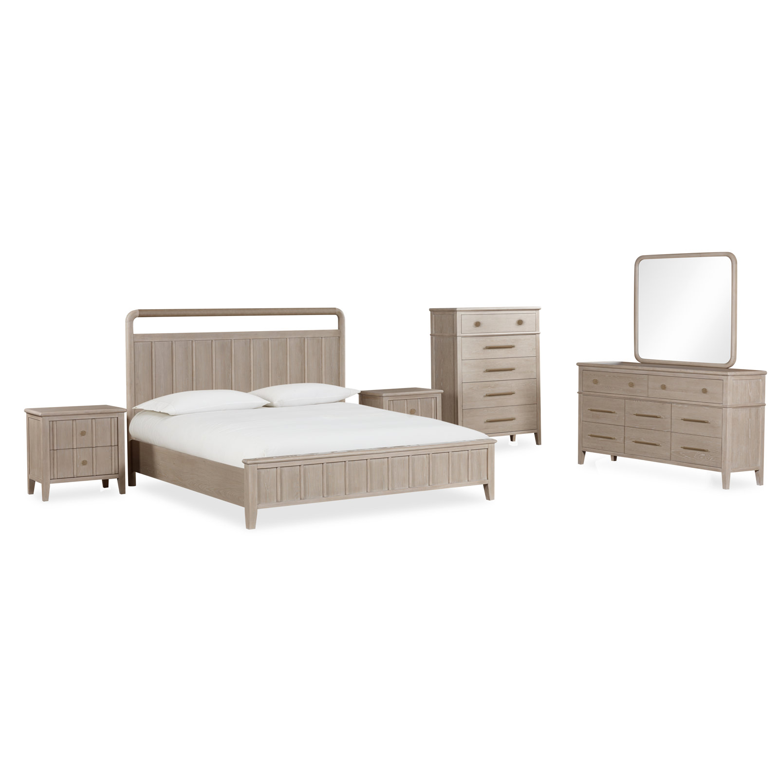 Honey Solid Wood Bed, Full / Double