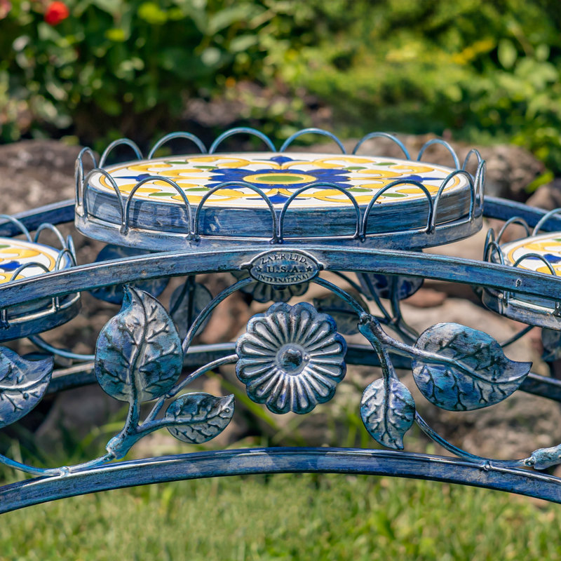 5 pi Support pour plante en fer et mosaïque Piazza Bridge