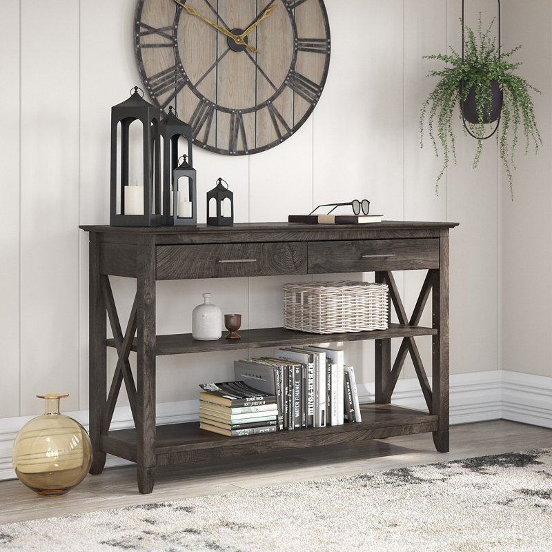 Huckins 47" Console Table, Washed Gray