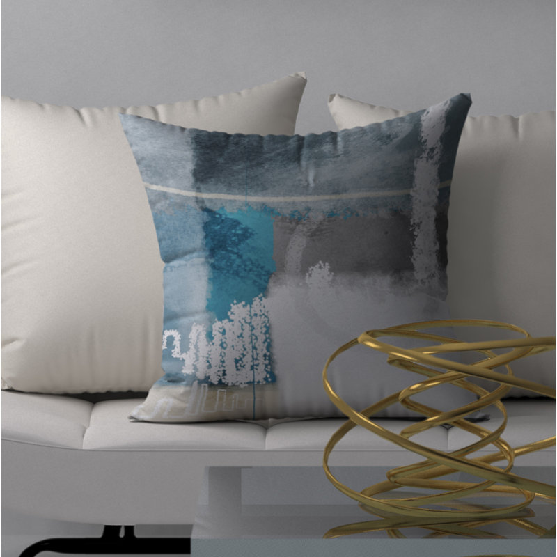 Abstract Throw Pillow, 24" H x 24" W