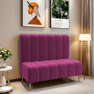 Restaurant Cafe Velvet Double Sofa Booth
