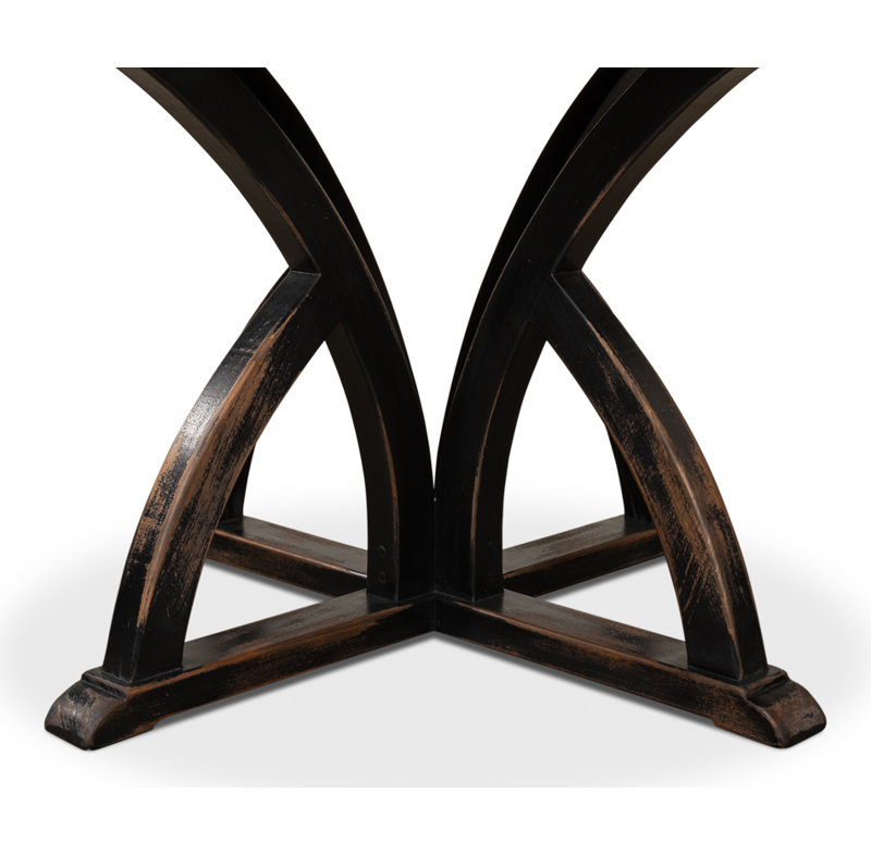 Bleached Pine Round Solid Wood Pedestal Dining Table