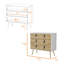 Commode 3 tiroirs blanche et macadamia