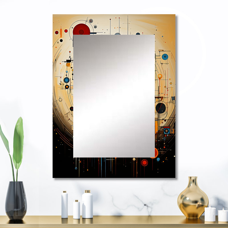 Native American Interconnected Elements Symbol - Native American Art Mirror, Global Unique Wall Mirror, Printed Metal Art