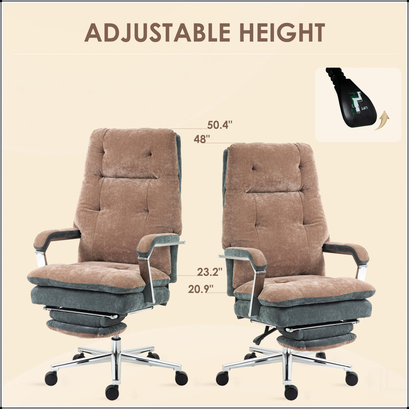 Chaise de bureau avec revêtement en polyester, pivotant, hauteur réglable