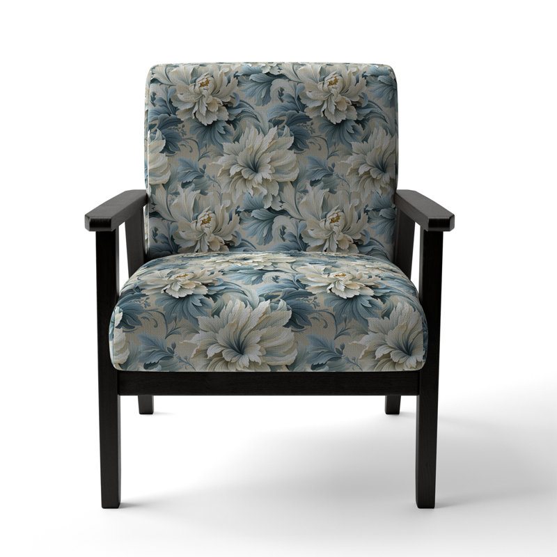 Chaise d'appoint Petal Symphony Blue Damask Harmony I - Velours