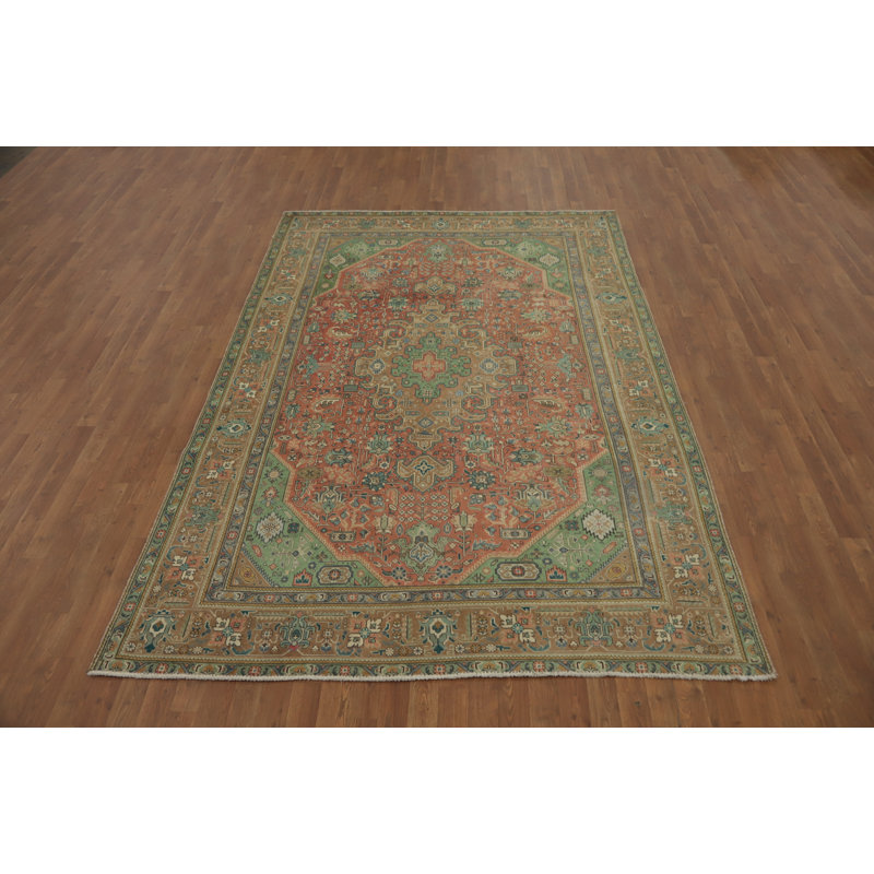 Tapis traditionnel rétro géométrique 6 x 9