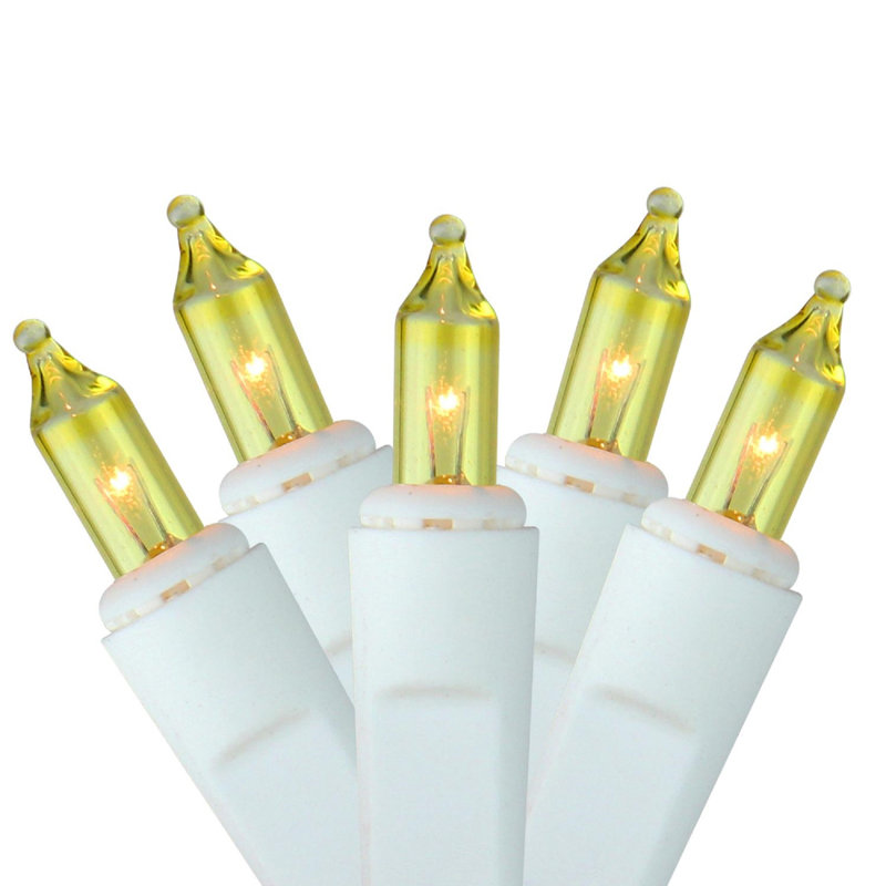 Guirlande de 20 lumières à piles, Blanc / doré