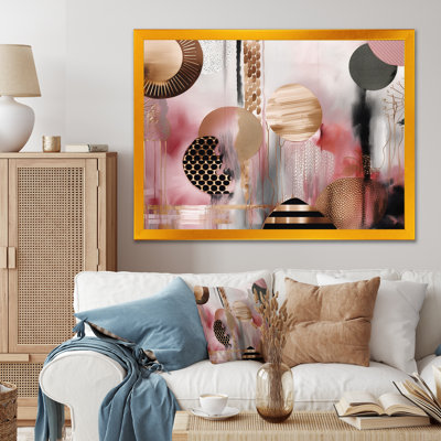" Pink Gold Lines Scenery II "