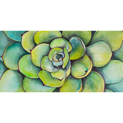 Watercolor succulent plant - 15.75"x31.50" Desk mat
